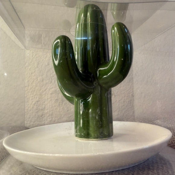 Cactus Ring Jewelry Trinket Dish — Green and White - Picture 14 of 14
